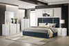 Ines 5-piece Queen Bedroom Set Navy and White High Gloss — product view 1