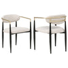 Bradbury Fabric Upholstered Dining Arm Chair Beige (Set of 2) — product view 1