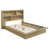 Hendricks Queen Bookcase Headboard Platform Bed Light Oak — product view 1