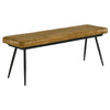 Misty Leather Upholstered Dining Bench Antique Camel — product view 1