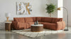 Elysia 5-piece Fabric Upholstered Modular Sectional Sofa Coral — product view 1
