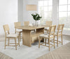 Kailani 7-piece Wood Counter Height Dining Set Beige Oak — product view 1