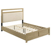 Hendricks Queen Panel Headboard Platform Bed Light Oak — product view 1