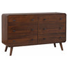 Robyn 6-drawer Bedroom Dresser Dark Walnut — product view 1