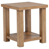 Beasley Square Wood End Side Table With Shelf Golden Oak — product view 1