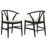 Crestmont Wood Wishbone Dining Side Chair Black (Set of 2) — product view 1