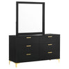 Kendall 6-drawer Dresser with Mirror Black — product view 1