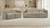 Dorset 2-piece Upholstered Round Track Arm Sofa Set Brown — product view 1