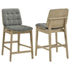 Redbridge Upholstered Counter Chair Grey and Natural Oak (Set of 2) — product view 1