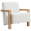 Fitzroy Boucle Upholstered Accent Arm Chair Ivory — product view 1