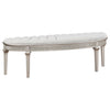 Evangeline Curved Fabric Upholstered Bench Silver Oak — product view 1