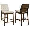 Redbridge Upholstered Counter Chair Cream and Walnut (Set of 2) — product view 1