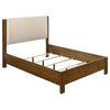 Adderley Queen Wood Panel Bed Cream and Warm Brown — product view 1