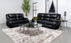 Camila 2-piece Upholstered Reclining Sofa Set Black — product view 1