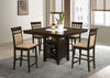 Gabriel 5-piece Square Counter Height Dining Set Cappuccino — product view 1