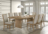Adina 9-piece Extension Dining Set Distressed Light Brown — product view 1