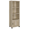 Sachin 3-shelf Engineered Wood Media Tower Distressed Pine — product view 1