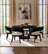 Leandro 7-piece Round Dining Table Set Burnished Black — product view 1