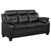 Finley Upholstered Padded Arm Tufted Sofa Black — product view 1