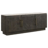 Dennis 3-door Marble Top Sideboard Buffet Tobacco Grey — product view 1