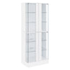 Cabra 4-door LED Curio Display Cabinet White High Gloss — product view 1