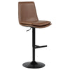 Eldridge Faux Leather Upholstered Adjustable Bar Stool Coffee — product view 1