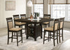 Gabriel 7-piece Square Counter Height Dining Set Cappuccino — product view 1