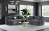 Brookside 2-piece Velvet Upholstered Sofa Set Dark Grey — product view 1