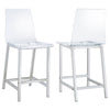 Juelia Clear Acrylic Counter Chair Chrome (Set of 2) — product view 1