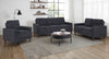Bowen II 3-piece Upholstered Track Arm Sofa Set Steel Grey — product view 1
