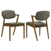 Malone Padded Wood Dining Arm Chair Dark Walnut (Set of 2) — product view 1