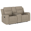 Brentwood Upholstered Motion Reclining Loveseat Taupe — product view 1