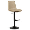 Eldridge Faux Leather Upholstered Adjustable Bar Stool Coffee Tan — product view 1