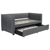 Brodie Upholstered Twin Daybed with Trundle Grey — product view 1