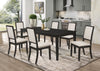 Louise 7-piece Rectangular Extension Leaf Dining Set Black — product view 1