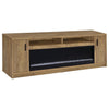 Eddy 79-inch 2-door TV Stand Fireplace Media Console Mango — product view 1