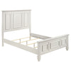 Sandy Beach Wood Queen Panel Bed Cream White — product view 1