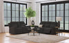 Brentwood 2-piece Upholstered Reclining Sofa Set Charcoal — product view 1