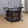Dallas 3-piece Curved Freestanding Home Bar Cabinet Black — product view 1