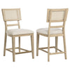 Kailani Rattan Cane Counter Side Chair Beige Oak (Set of 2) — product view 1