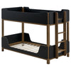 Morris Twin Over Twin Wood Bunk Bed Black and Walnut — product view 1