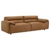 Buxton Top Grain Leather Upholstered Sofa Orange — product view 1
