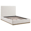 Knox Queen Bouclé Upholstered Platform Bed Cream — product view 1
