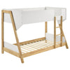 Wyatt Wood Twin Over Twin Bunk Bed White and Natural — product view 1