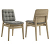 Redbridge Upholstered Side Chair Grey and Natural Oak (Set of 2) — product view 1