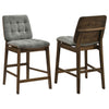 Redbridge Upholstered Counter Chair Grey and Walnut (Set of 2) — product view 1