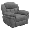 Bahrain Upholstered Power Glider Recliner Charcoal — product view 1