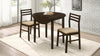 Bucknell 3-piece Round Drop Leaf Dining Table Set Cappuccino — product view 1