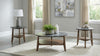 Bradley 3-Piece Round SmartTop Coffee Table Set Smokey Grey and Brown — product view 1