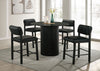 Hamlyn 5-piece Round Wood Counter Height Dining Set Black — product view 1
